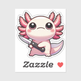 Stababilitet: Kawaii Axolotl Vinyl Sticker Klistermärken