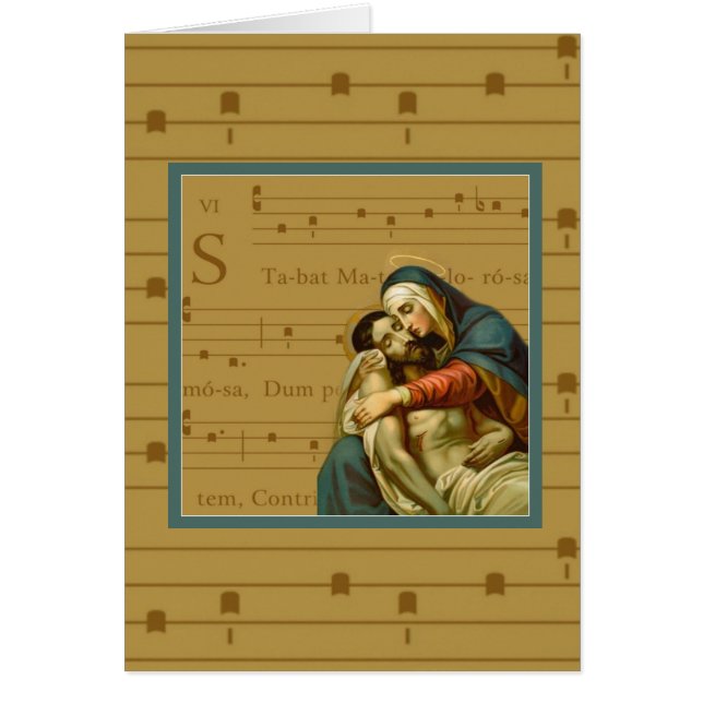 Stabat Mater Dolorosa Lenten meditation Hälsningskort (Framsidan)