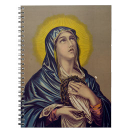 Stabat Mater Vår Sorgens Moder Andlig Konst Anteckningsbok