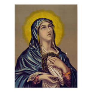 Stabat Mater Vår Sorgens Moder Andlig Konst Fototryck
