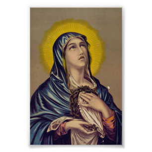 Stabat Mater Vår Sorgens Moder Andlig Konst Fototryck