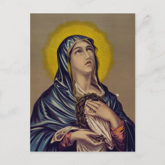 Stabat Mater Vår Sorgens Moder Andlig Konst Vykort (Framsida)