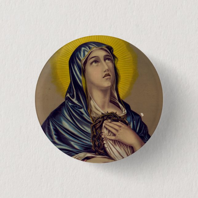 Stabat Mater Vår Sorgens Moder Knapp (Framsida)