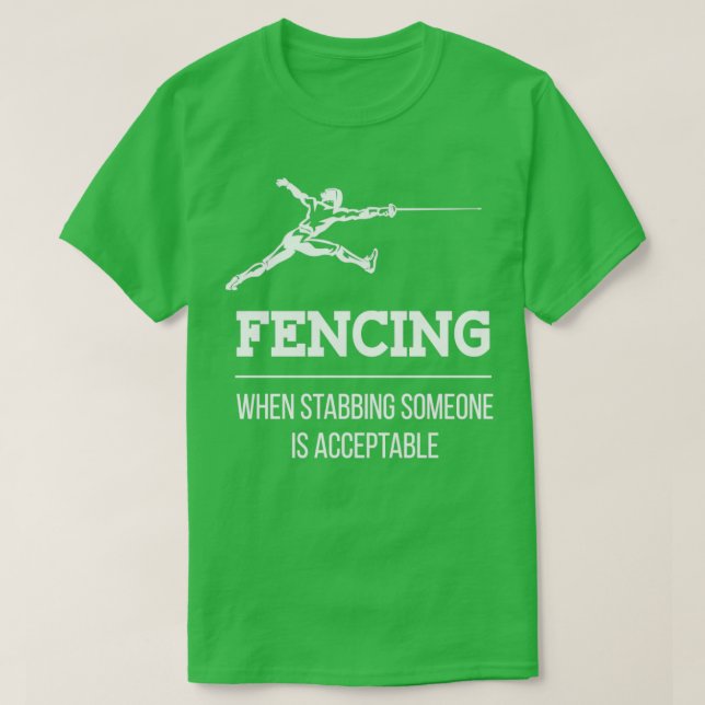 Stabbar nån Fencer Epee T Shirt (Design framsida)