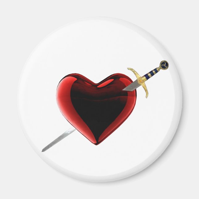 Stabbat i hjärtmagneten magnet (Framsidan)