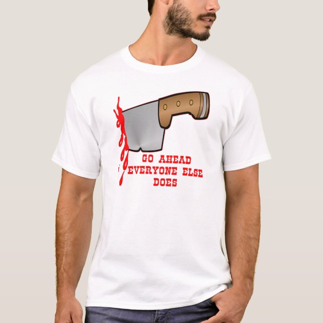 Stabbed av knivar i baksidaen tee shirt (Framsida)