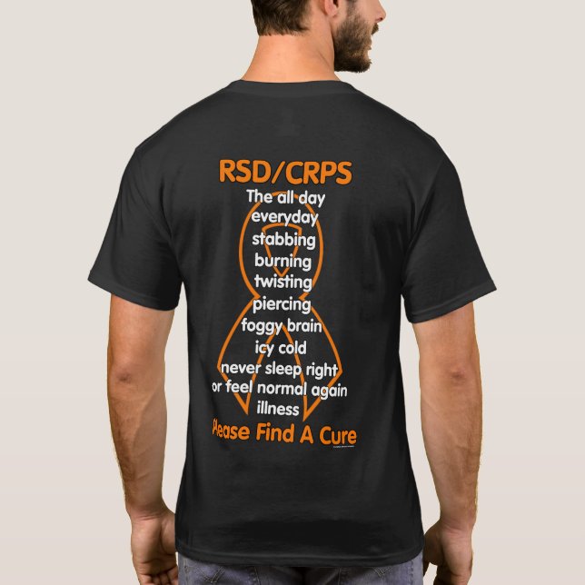 Stabbing Burning Twisting...RSD/CRPS T Shirt (Baksida)