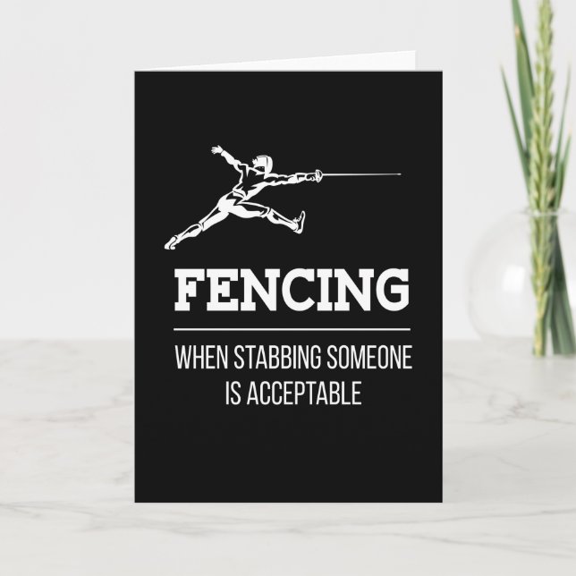 Stabbing Someone Fencing Fencer Epee Kort (Framsida)