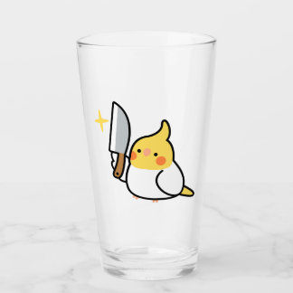 Stabby Cockatiel (Lutino), glas, Kopp