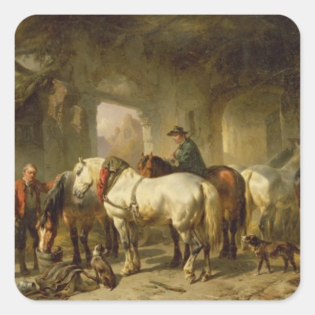 Stabil Fyrkantigt Klistermärke (Framsida)