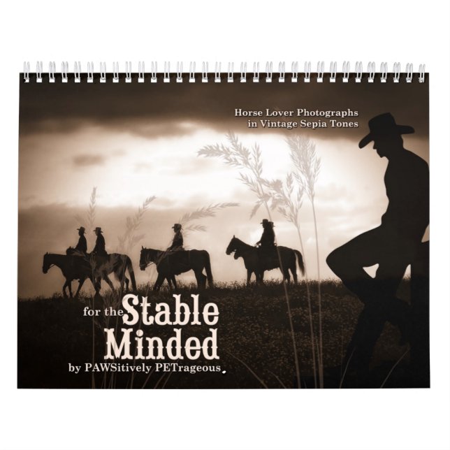 Stabila sinneldade Westerna hästar över 12 månader Kalender (Omslag)