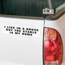 Stabilen är mitt hem. Horse Trailer Bumper Stick