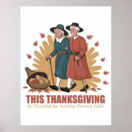 Stabilitet i Thanksgivingen av vintagen - var tack Poster
