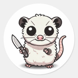 Stabilitet: Kawaii Possum Runt Klistermärke