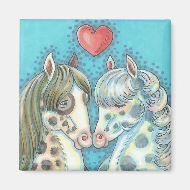 Stablemates Pinto Ponies HORSE MAGNET Square (Framsidan)