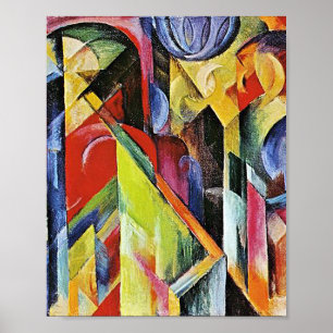 Stables av Franz Marc Poster