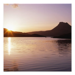 Stac Pollaidh sunset Scotland Fototryck