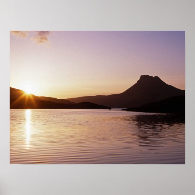 Stac Pollaidh sunset Scotland Poster (Framsidan)