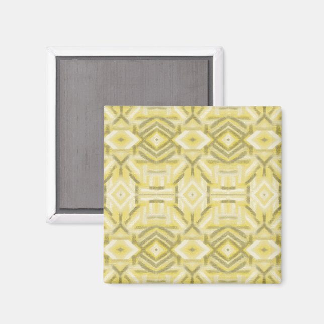 Staccato Gul Abstrakt Mjuk Pastell Konst Magnet (Front/Back)