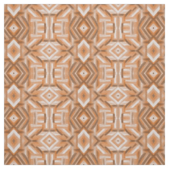Staccato Orange Abstrakt Mjuk Pastell Konst Tyg (Prov)