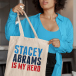 Stacey Abrams är My Hero Tygkasse<br><div class="desc">Stacey Abrams är Min Hero. Tack,  Georgiens demokrat Stacey Abrams,  för att ni fick så många att rösta på Biden Harris för att hjälpa till att säkra party demokratiska seger i valet 2020. Hon är en stark manusmodell för små flickor överallt. Omröstning 2022.</div>