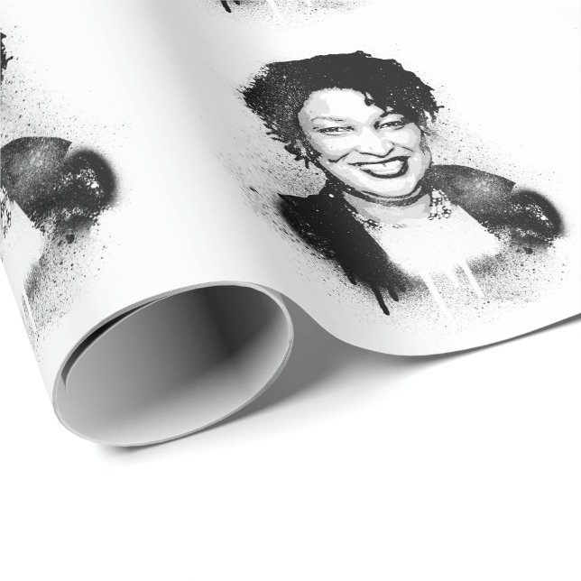 Stacey Abrams Graffiti-konst Presentpapper (Rullad Hörn)