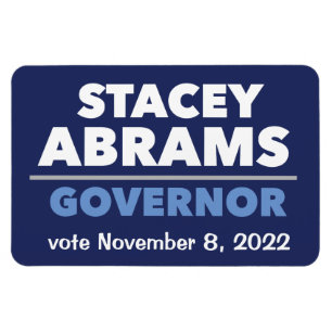 Stacey Abrams guvernör, bilmagnet med datum! Magnet