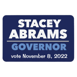 Stacey Abrams guvernör, bilmagnet med datum! Magnet