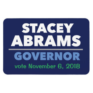 Stacey Abrams guvernör, bilmagnet med datum! Magnet