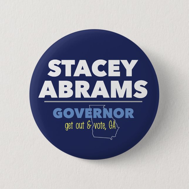 Stacey Abrams-supporterknapp - rösta GA! Knapp (Framsida)