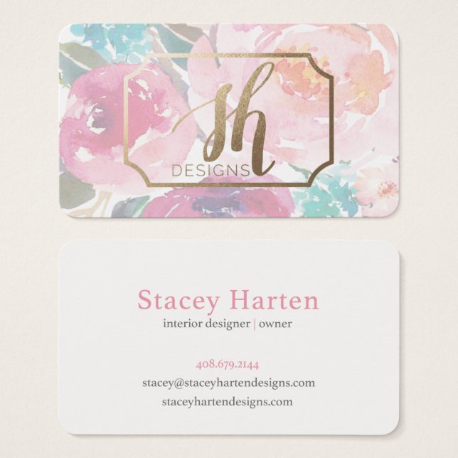 Stacey Harten Designs Business Card Visitkort (Framsida & baksida)