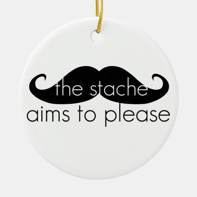 Stache Aims till Pleasefunny parodi Julgransprydnad Keramik (Framsidan)