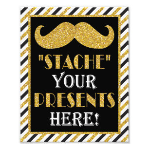 Stache din presenter här •, tryck för mustasch