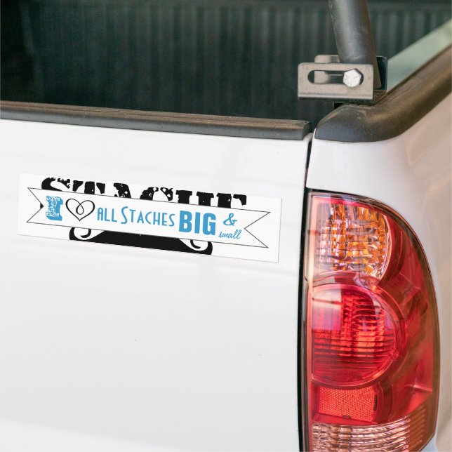 Stache Mustache Mönster Bildekal (På lastbil)