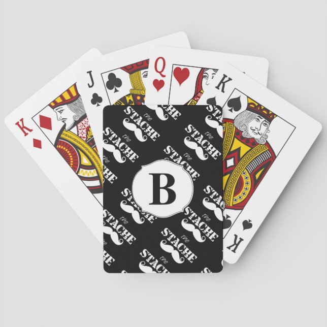 Stache Mustache Mönster Kortlek (Baksidan)