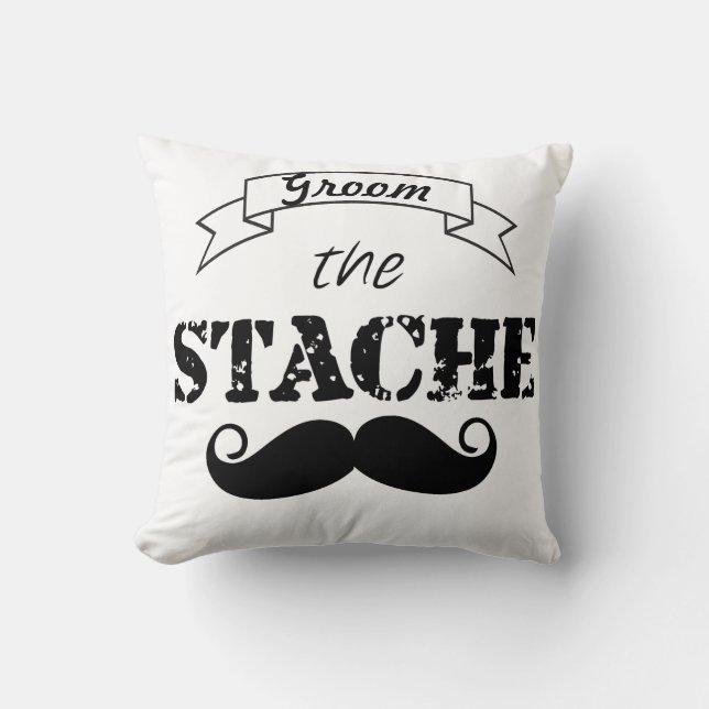 Stache Mustache Mönster Kudde (Framsida)