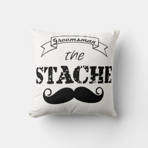 Stache Mustache Mönster Kudde