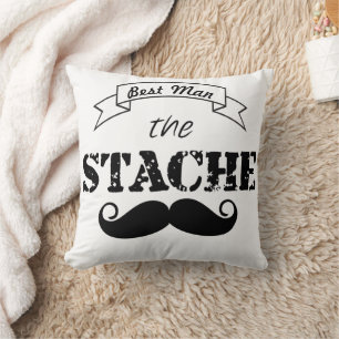 Stache Mustache Mönster Kudde