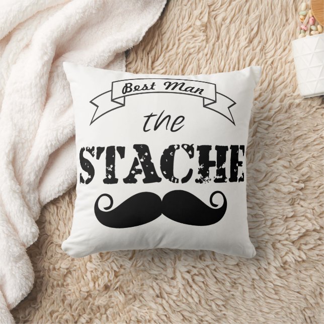 Stache Mustache Mönster Kudde (Filt)