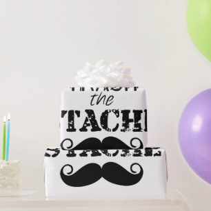 Stache Mustache Mönster Presentpapper
