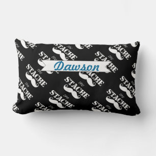 Stache Mustache Retro Hipster Lumbarkudde