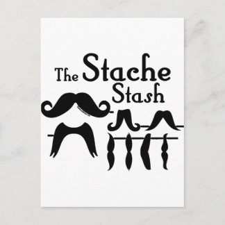 Stache Stash Vykort