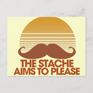 Stache strävar efter att vara snäll vykort