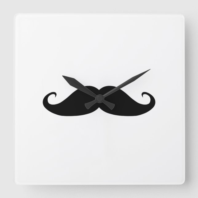 Stache Time Fyrkantig Klocka (Framsida)