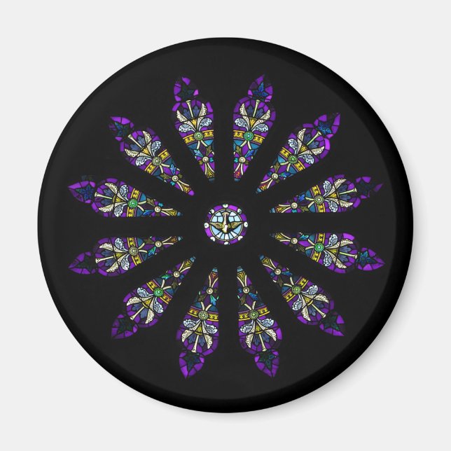 Stached Glass Mandala Magnet (Framsidan)