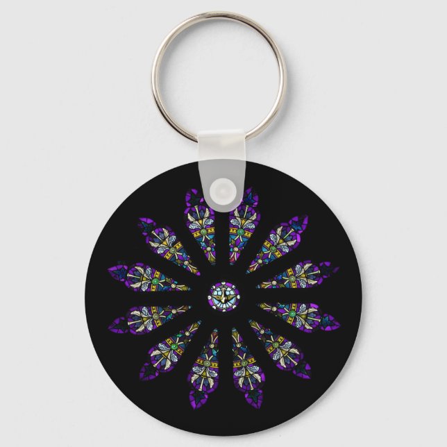 Stached Glass Mandala Nyckelring (Framsida)