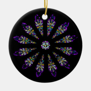 Stached Glass Mandala Ornament