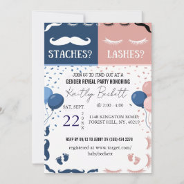 Staches eller Lashes Könsbestämmande Inbjudan