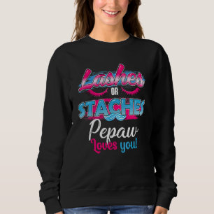 Staches Eller Lashes Pepaw Älskar Dig Mest Köns Up T Shirt