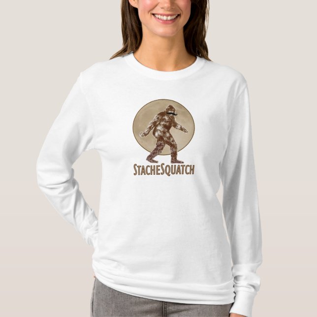 STACHESQUATCH mig mustasch, om du har sett min T Shirt (Framsida)